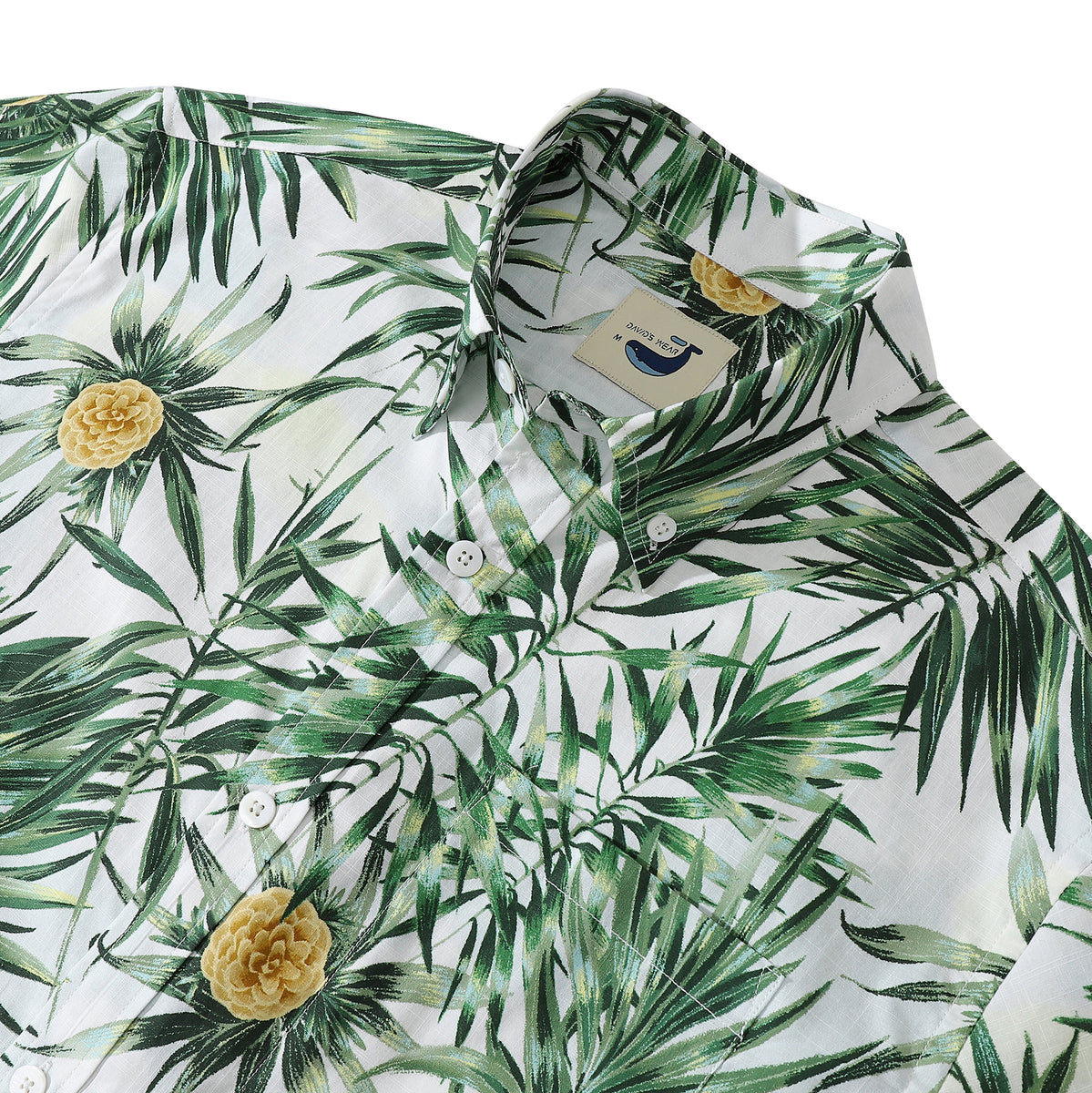 Bee Green Tropical Leaves G5702 - Hawaii Shirt