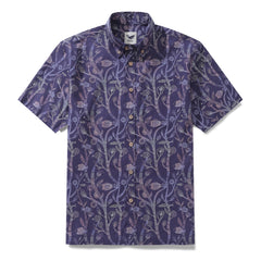 Chemise hawaïenne pour hommes, imprimé The Fish Waltz par Nina Leth, chemise Aloha boutonnée en coton à manches courtes