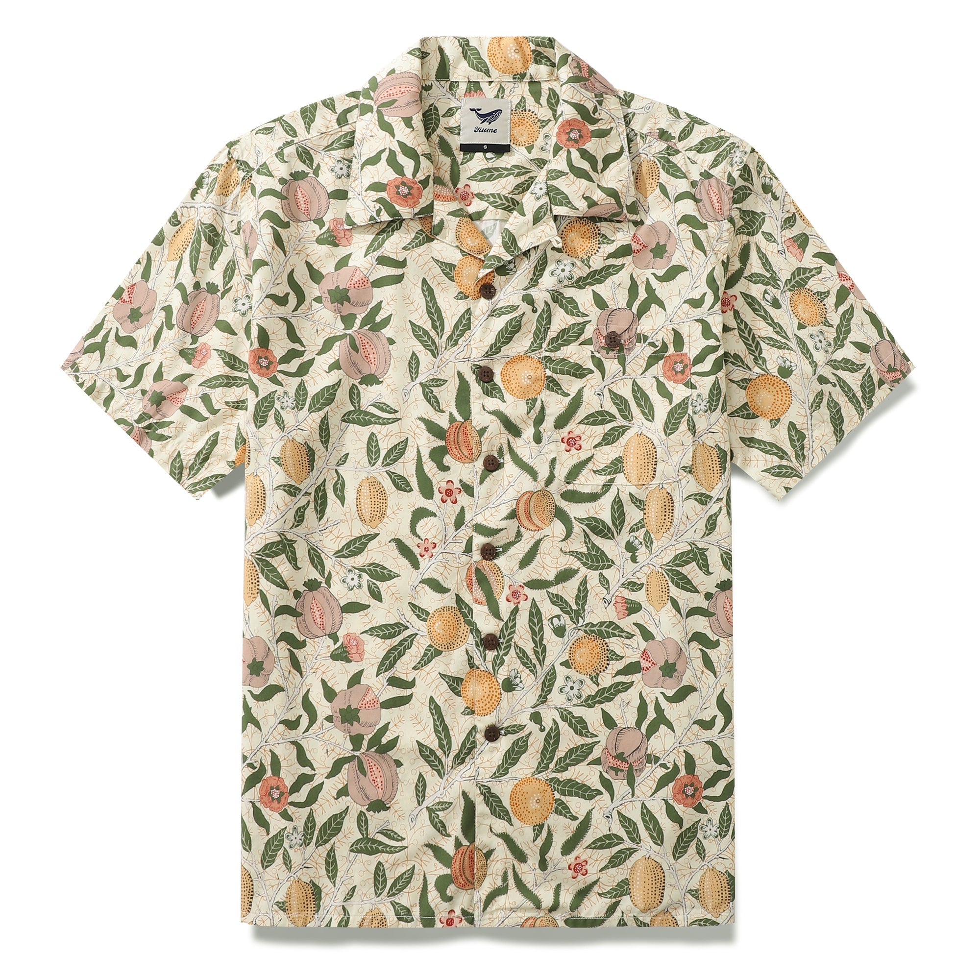 Camisa Hawaiana de Frutas para Hombres Camisa de Diseñador William Morris Tencel™