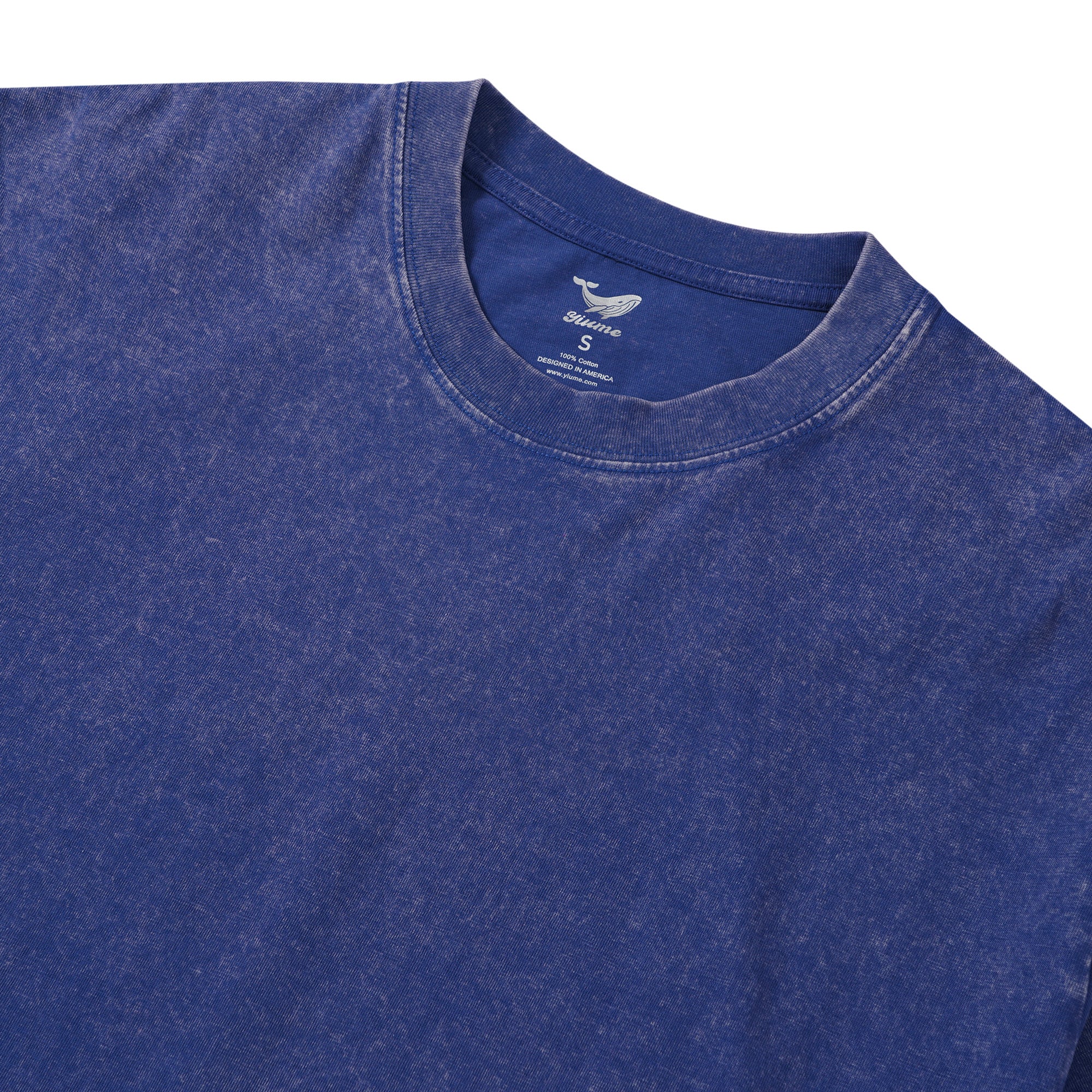 T-shirt Short Sleeve Solid Basic 100% Cotton Blue Aloha Aloha Vibes
