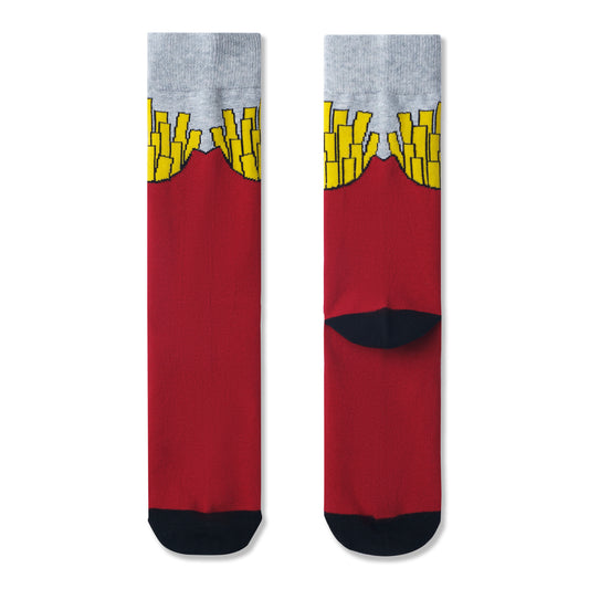 French Fries Print Men Socks