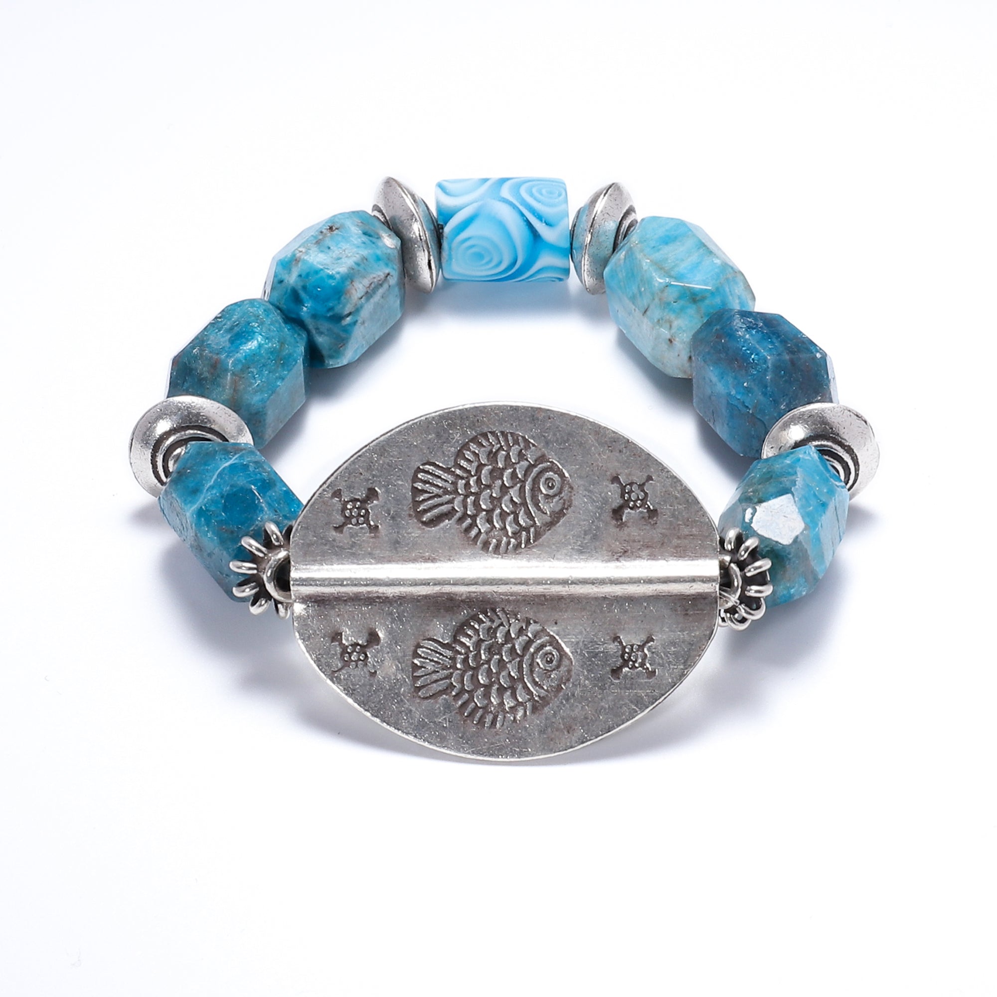 Natural Stone Bracelets for Men - Larimar stones