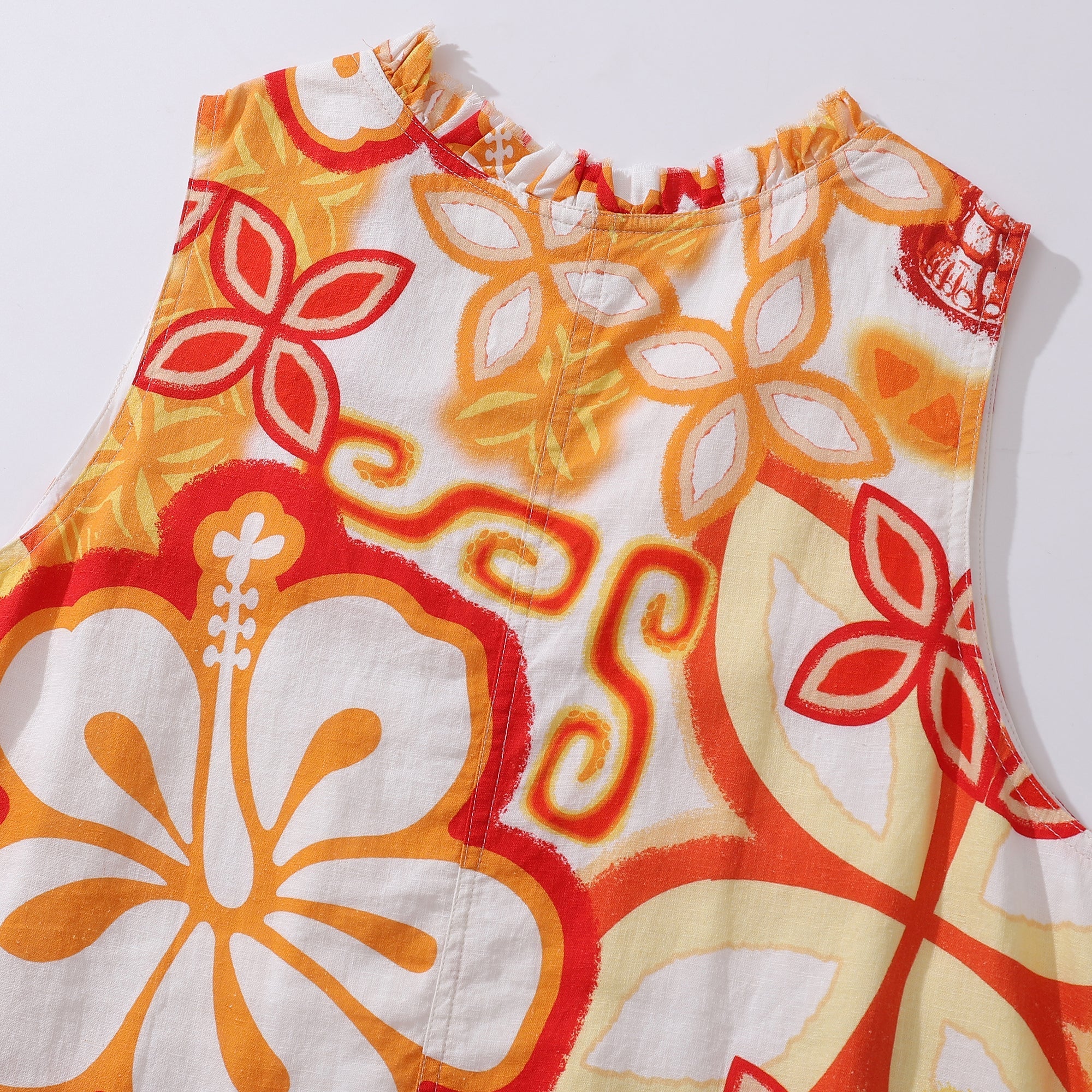 Hawaiian Dress For Women Summer Vacation Dress Tikirob Designer V-Neck Dress