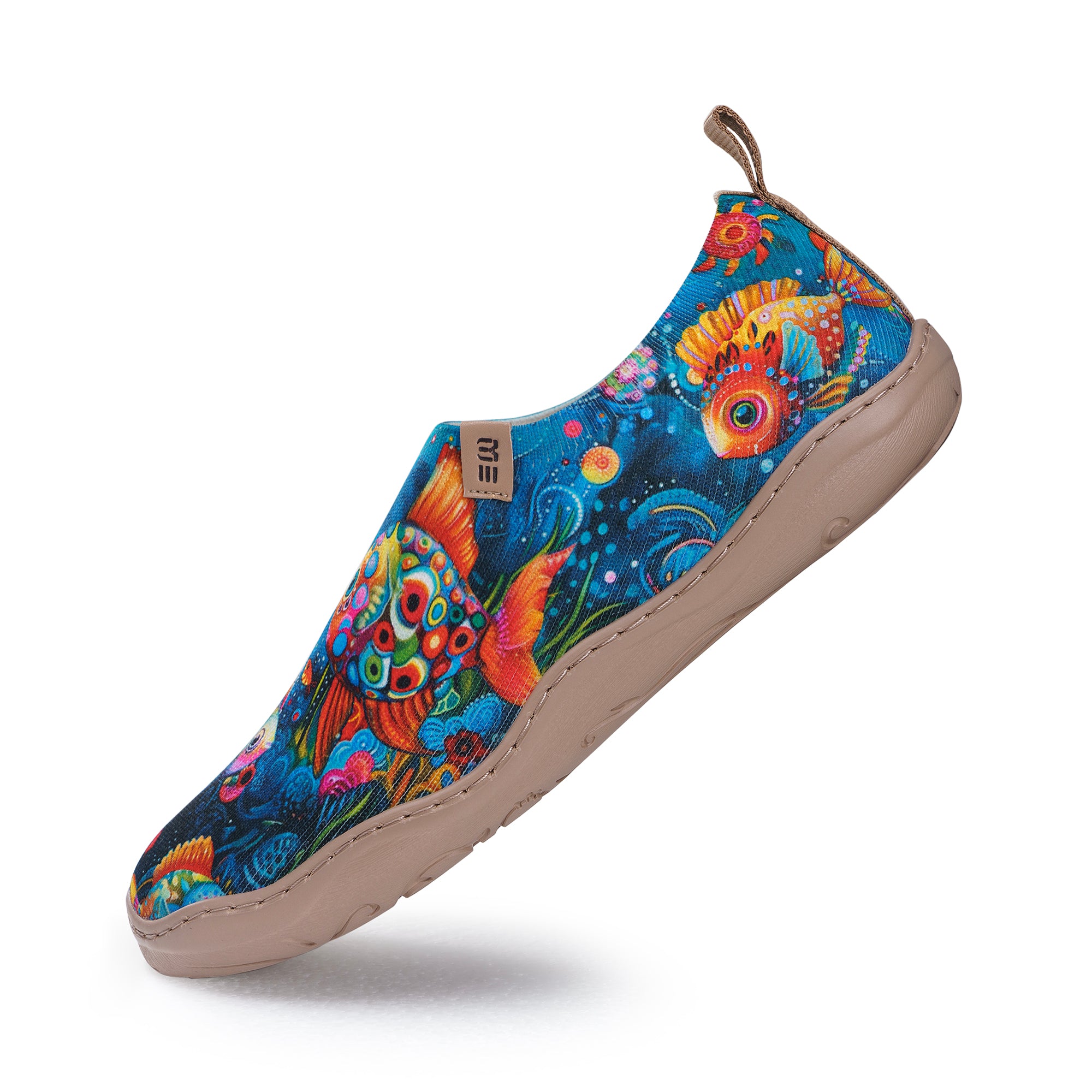 Women's foldable Loafers Underwater World Sneaker Painted Canvas Slip-On Shoes