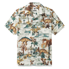 Chemise hawaïenne pour hommes Dinosaur Land Jurassic Dinos Park Camp Shirt - Coton