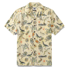 Camicia hawaiana da uomo Camicia Sagittario Colletto Camp Tencel™