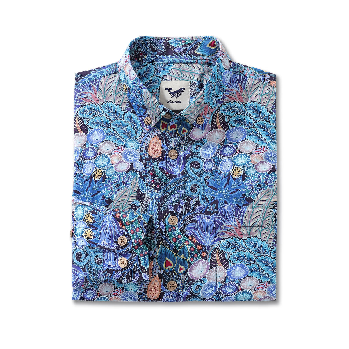 Men's Hawaiian Shirt Floral Pattern Series 2 Print Cotton Button-down ...