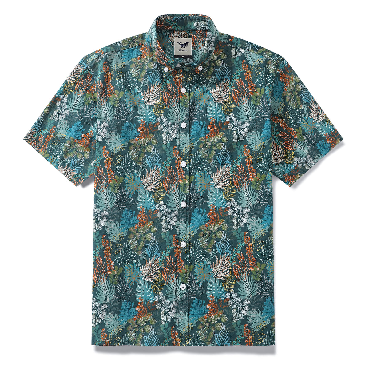 1930s Green Hawaiian Shirt For Men Tropical Aloha Shirt Emerald Leaves ...