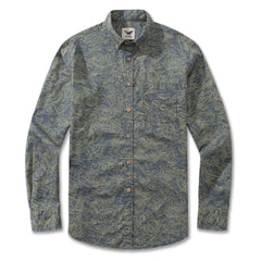 Herren-Hawaiihemd „Dance of the Sea“ aus Baumwolle mit Button-Down-Langarm und Aloha-Hemd