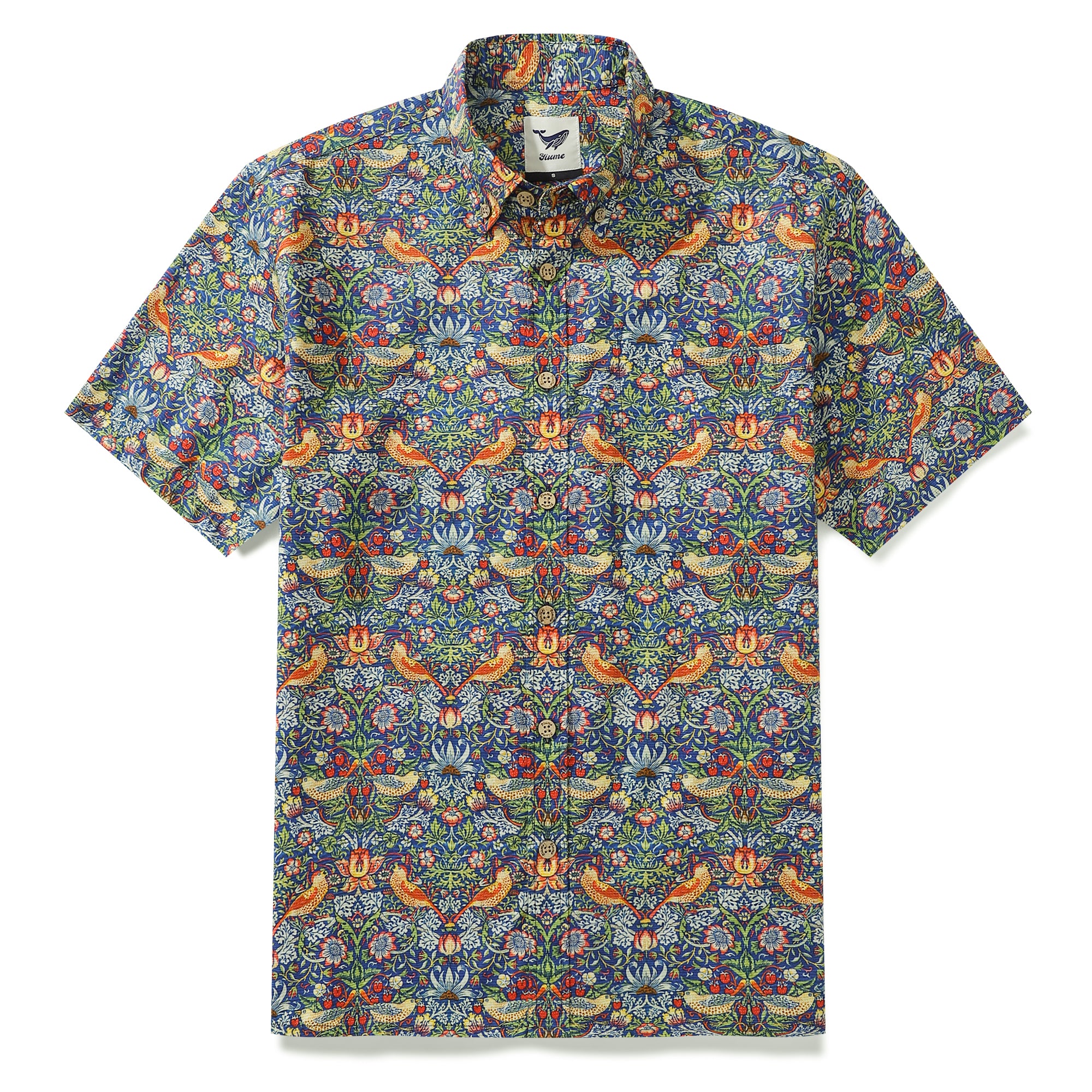 Camisas hawaianas para hombres Camisa de diseñador Strawberry Thief