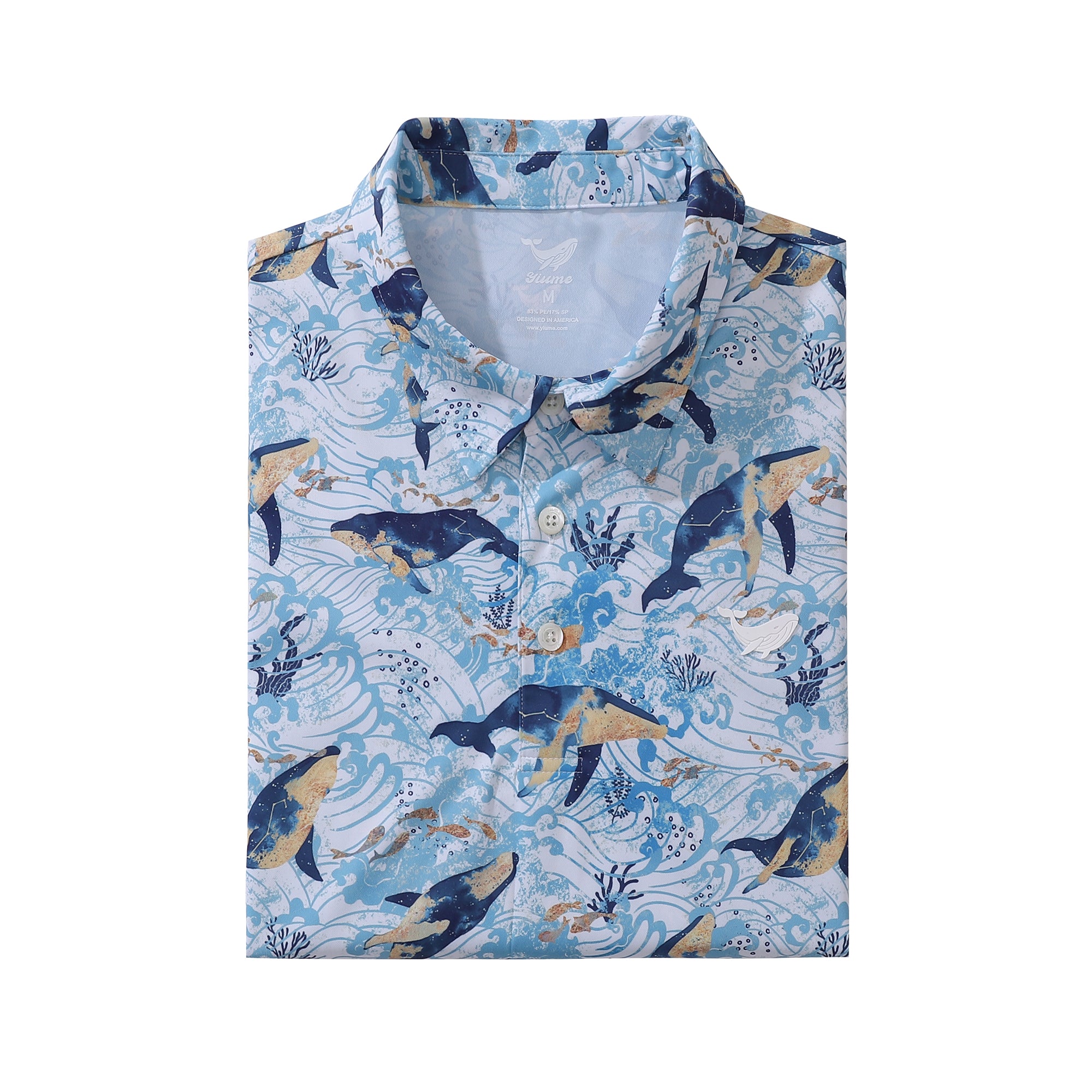 Men's Hawaiian Pisces Print Short Sleeve Polo Shirt