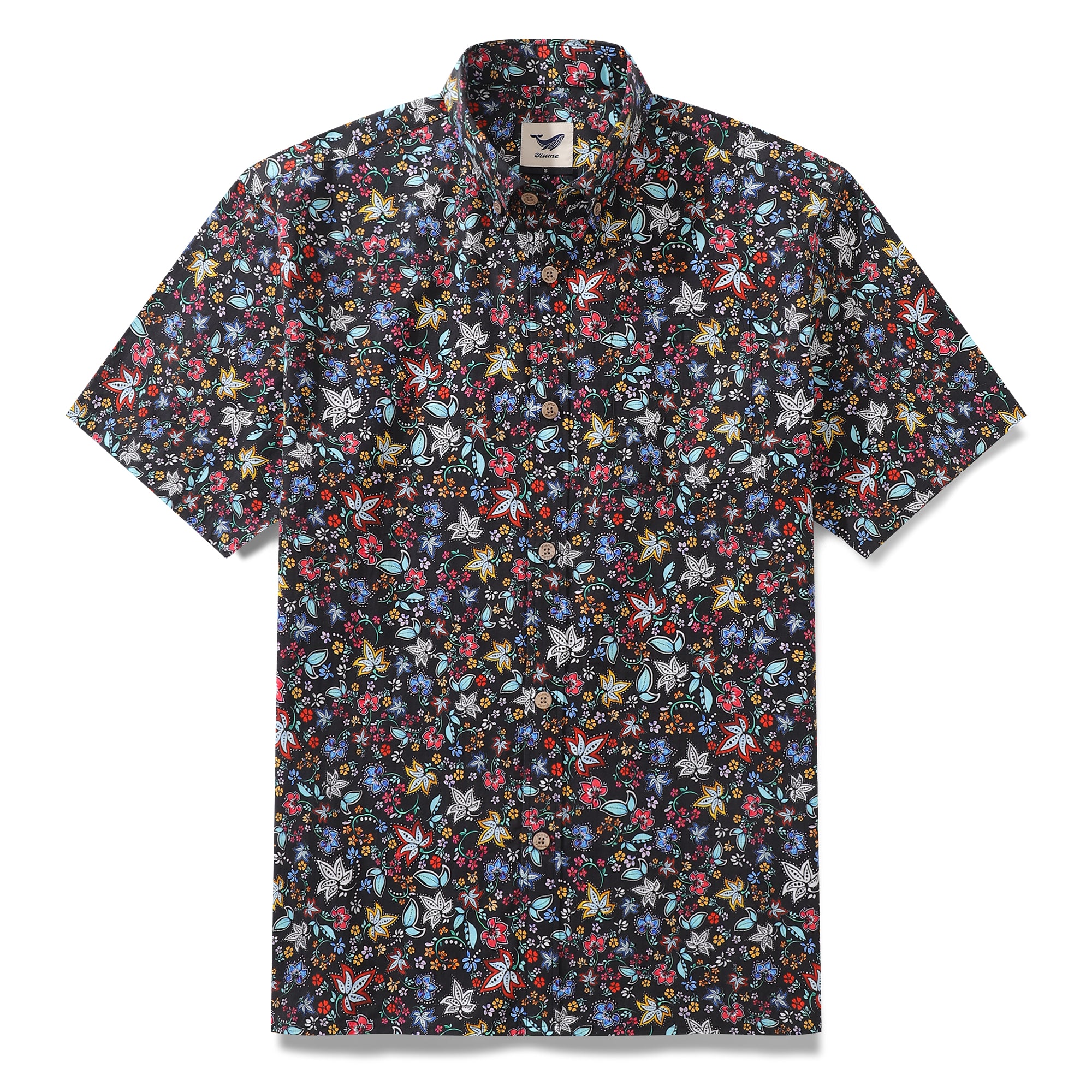 Men's Hawaiian Shirt Garden of Delights Print Cotton Button-down Short ...