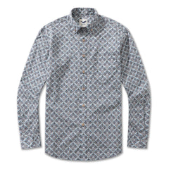 Chemise hawaïenne pour hommes Blooming Beauty par William Morris Chemise Aloha boutonnée en coton à manches longues