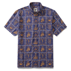 Camicia hawaiana da uomo Camicia Aloha a maniche corte in Tencel™ con stampa cancro