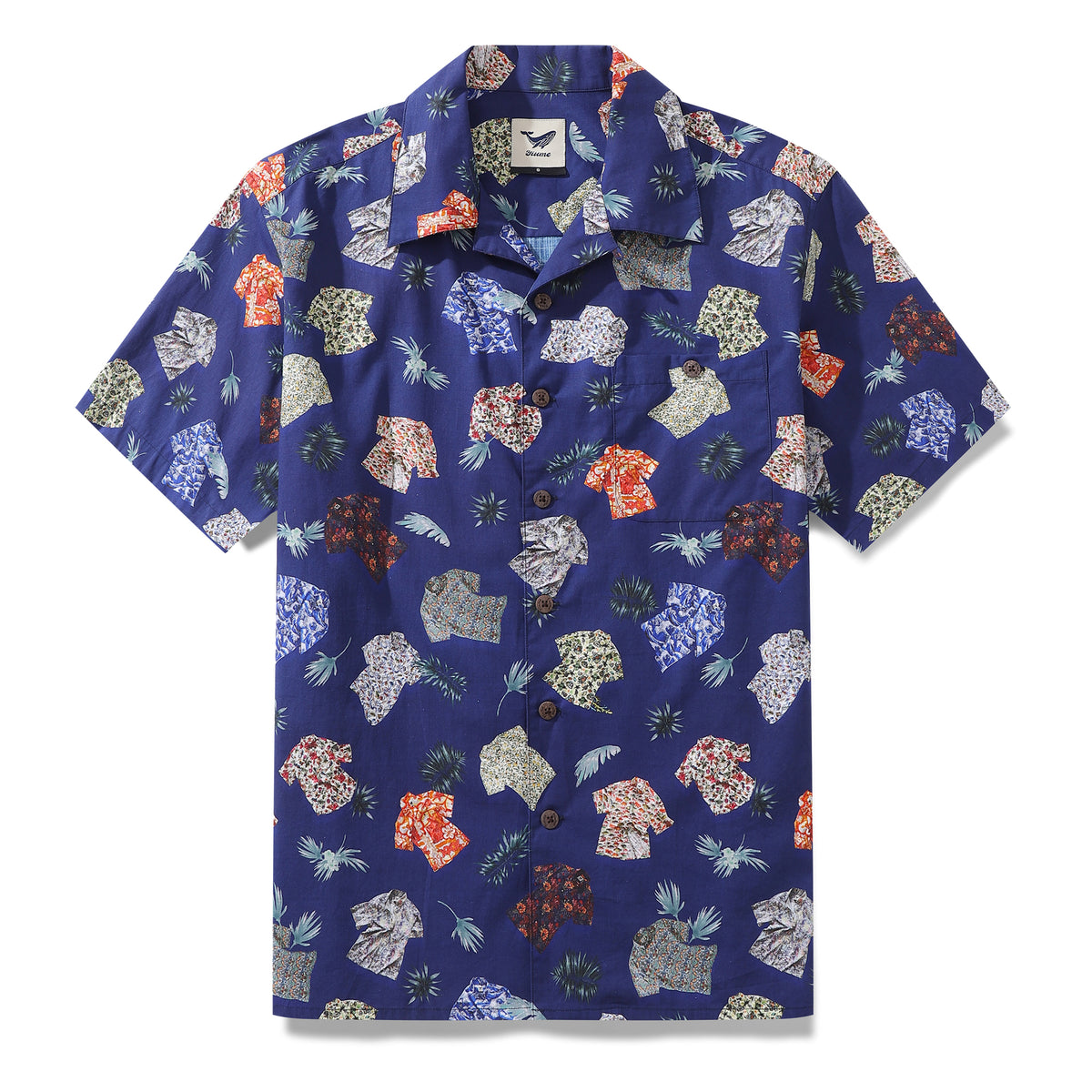 Hawaiian Shirt For Men Aloha Fusion Shirt Camp Collar 100% Cotton ...