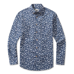 Chemise hawaïenne pour hommes Island Daydream Chemise Aloha boutonnée en coton à manches longues