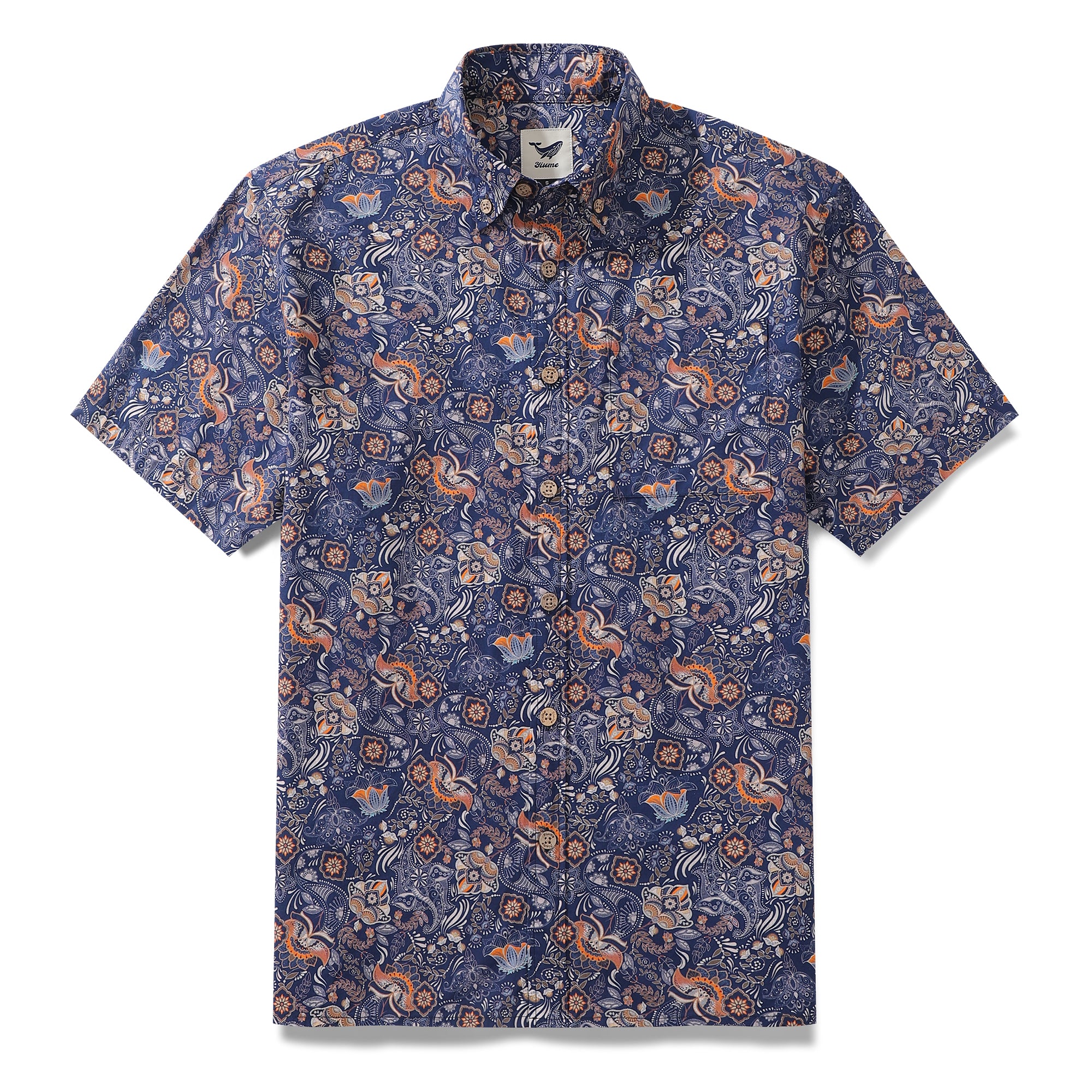 Men's Hawaiian Shirt Floral Series 4 Print Cotton Button-down Short Sl ...