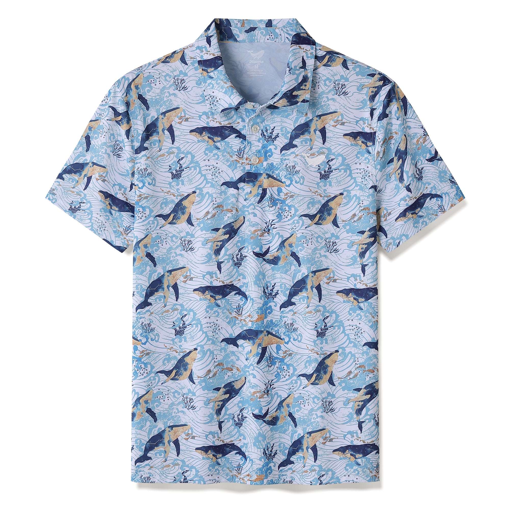 Men's Hawaiian Pisces Print Short Sleeve Polo Shirt