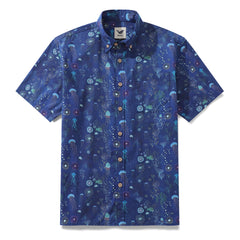 Chemise hawaïenne pour hommes Save the Ocean par Catharina Edlund Chemise Aloha boutonnée en coton à manches courtes