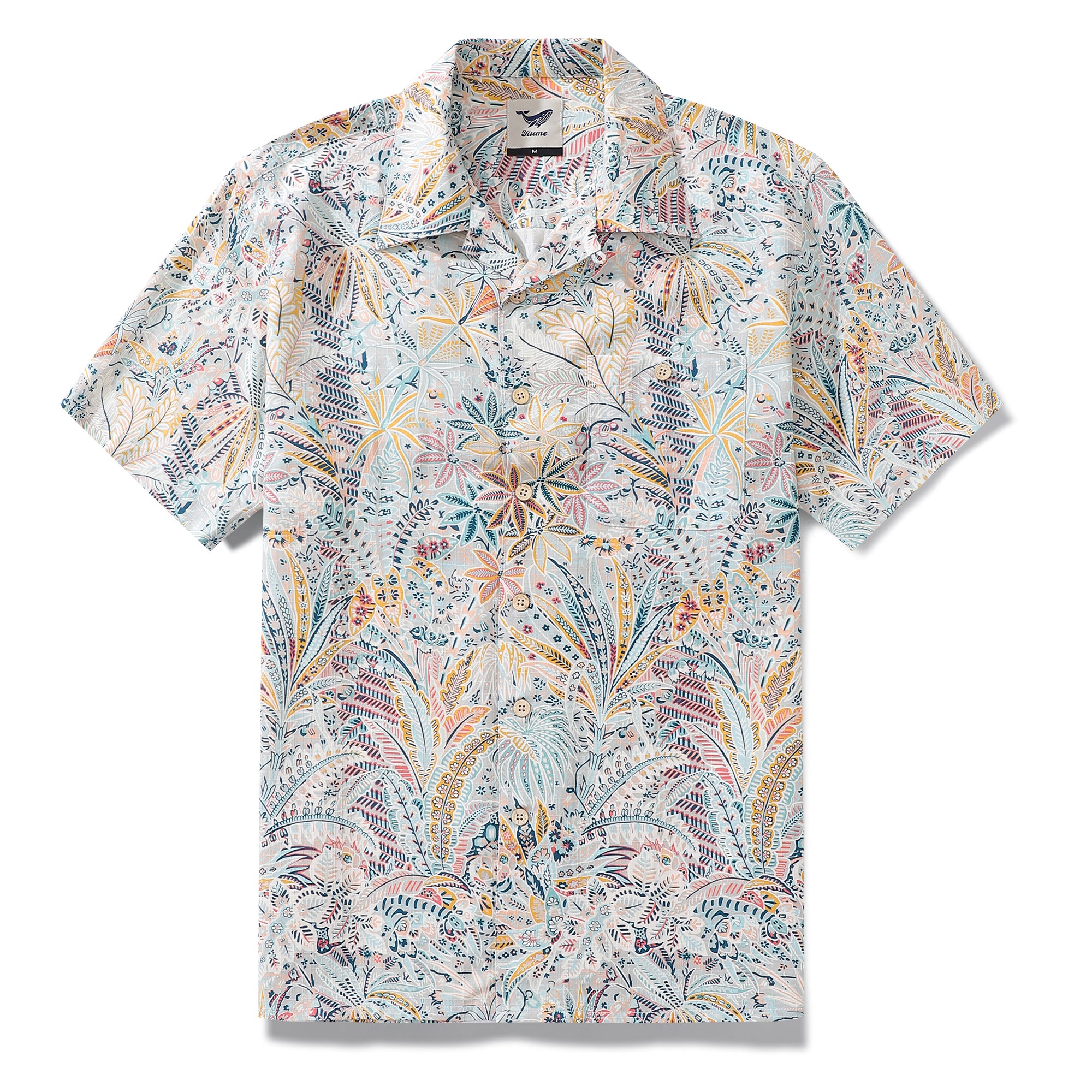 Hawaiian Shirt For Men Jungle Shirt Camp Collar - Silk – YIUME(DAVID'S ...