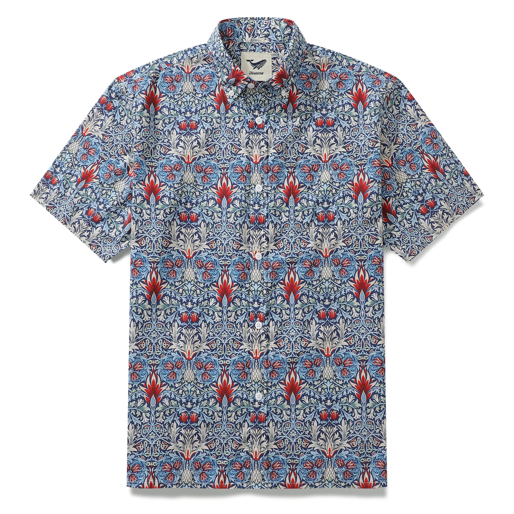 Hawaii-Hemden für Herren, Schlangenkopf-Designerhemd, 100 % Baumwolle