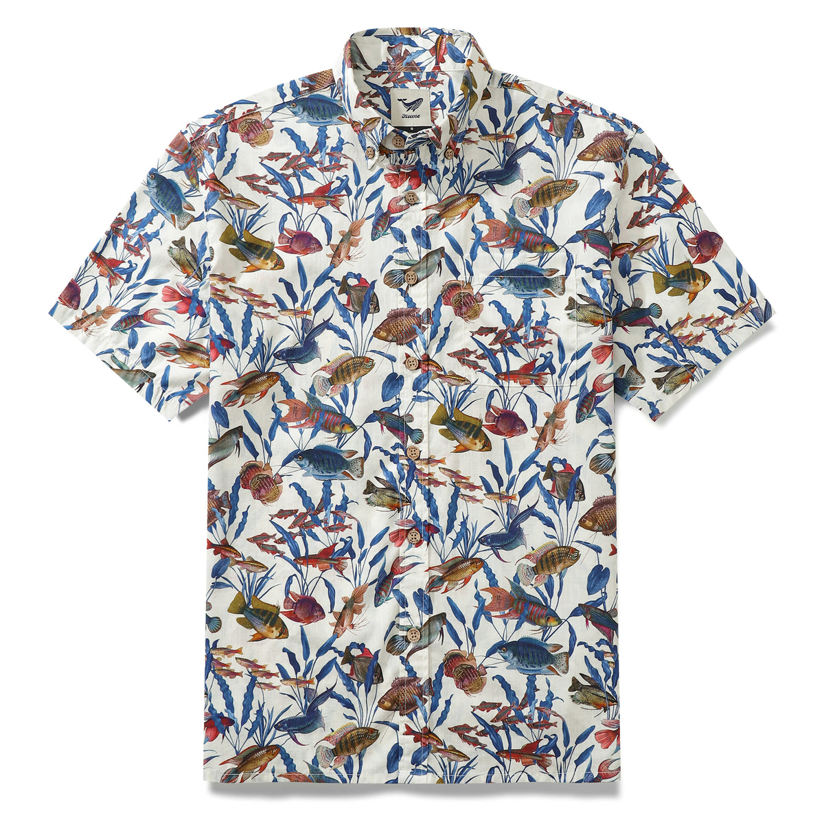 Hawaiian Shirts For Men Colorful Tropical Fish Short Sleeve Aloha Shirt ...