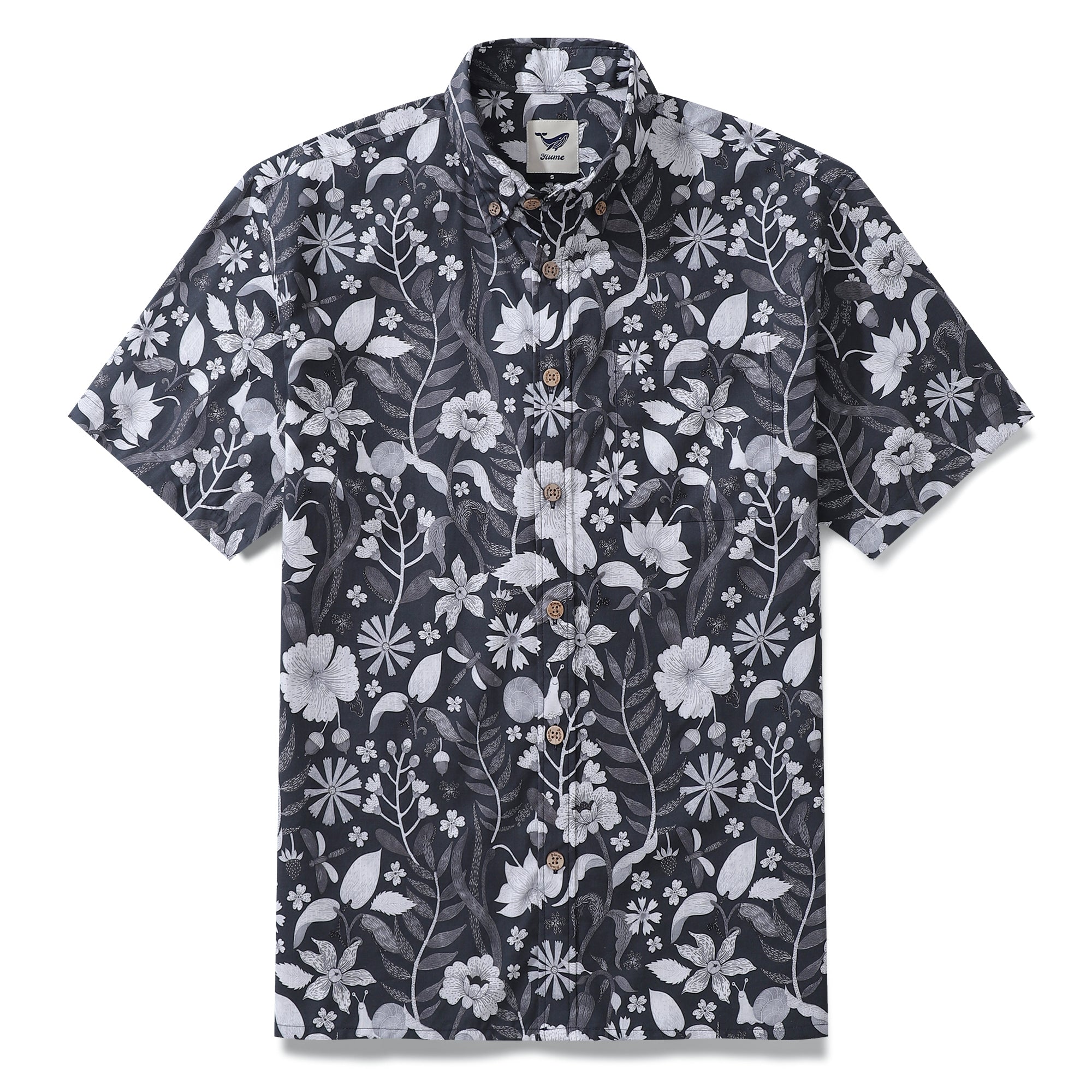 Tropical Hawaiian Shirt For Men Button-down Shirt Short Sleeve 100% Cotton Shirt