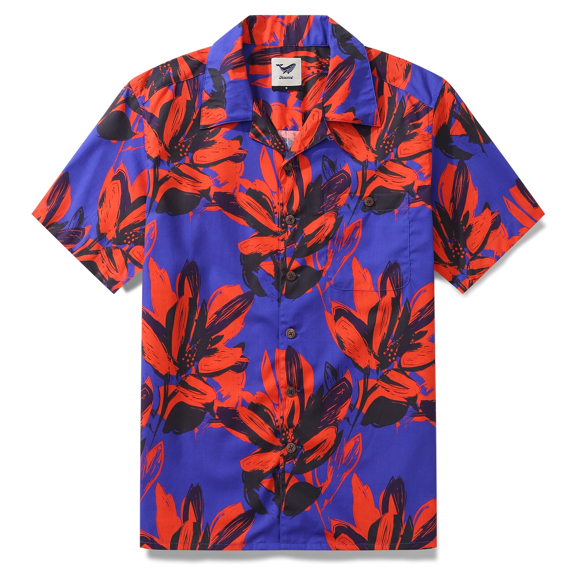 Hawaiian Shirt For Men Midsummer Shirt Camp Collar 100% Cotton Shirt
