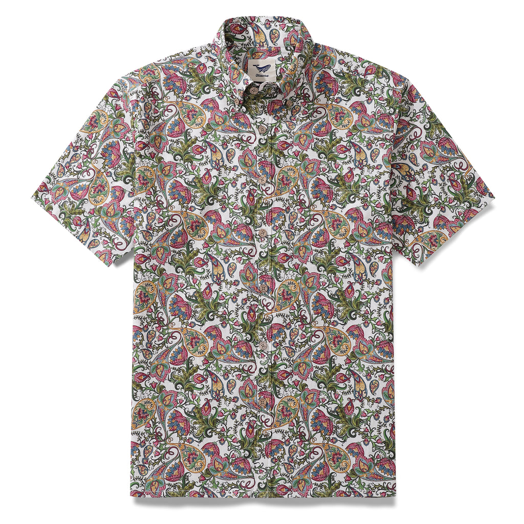 Hawaiian Shirt For Men Sophisticated Botanical Romance Button-down Shi ...