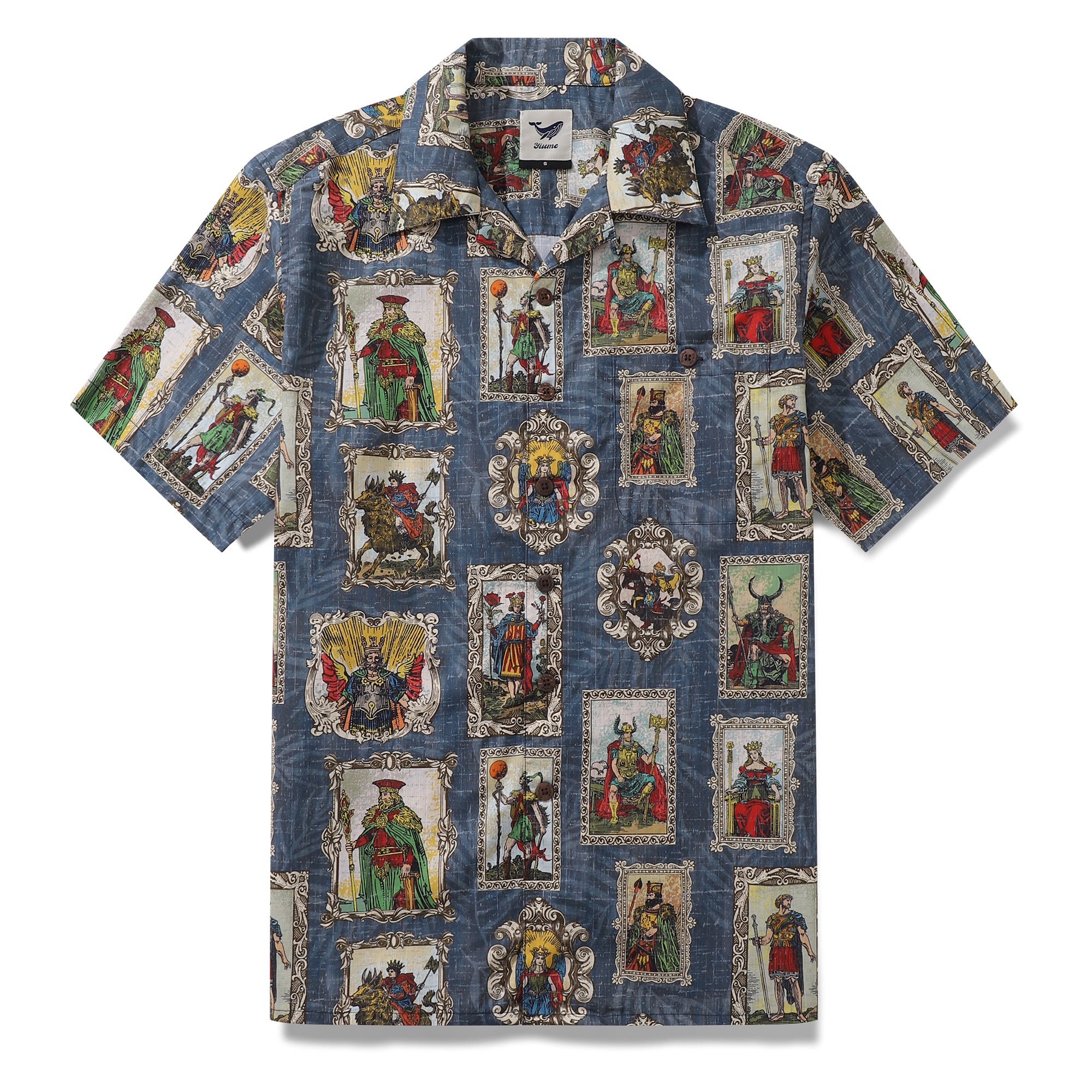 Hawaiian Shirt For Men The Twelve Main Gods Print Shirt Camp Collar 100% Cotton