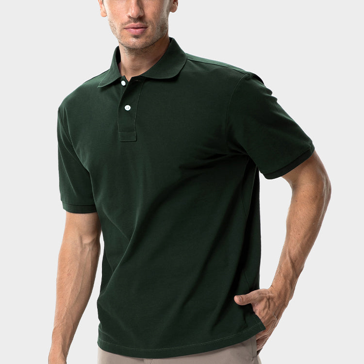 Basicsbeyond™ Men's Hawaiian Sweat Proof Pique Polo -OLIVE