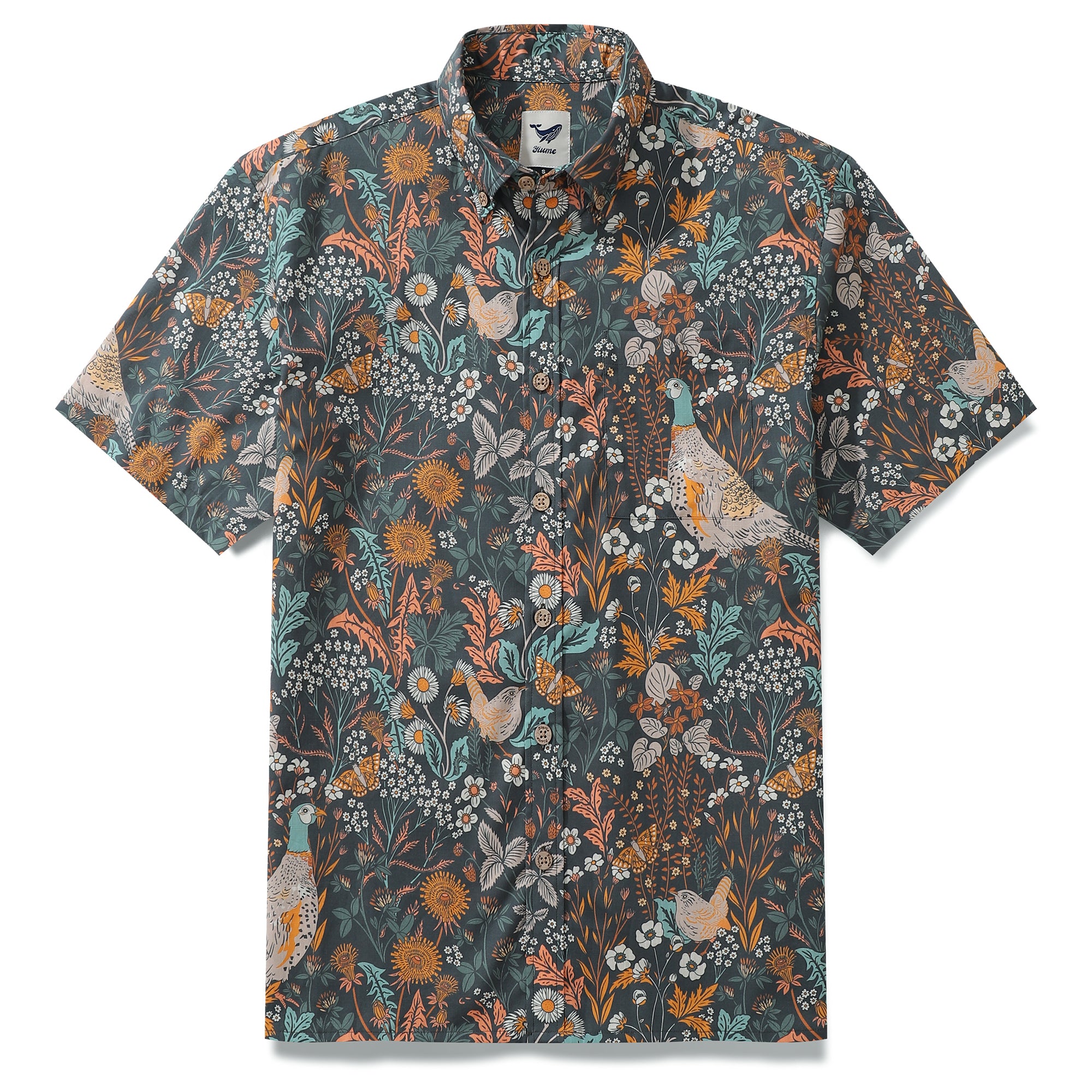 Hawaiian Shirt For Men Birds Shirt Button-down Shirt Short Sleeve 100% Cotton Shirt