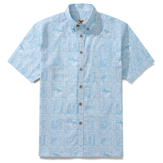Hawaiian Shirt For Men Maritime History Button-down Shirt Short Sleeve 100% Cotton Shirt