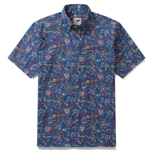 Hawaiian Shirt For Men Mysteries of Nature Button-down Shirt Short Sleeve 100% Cotton Shirt