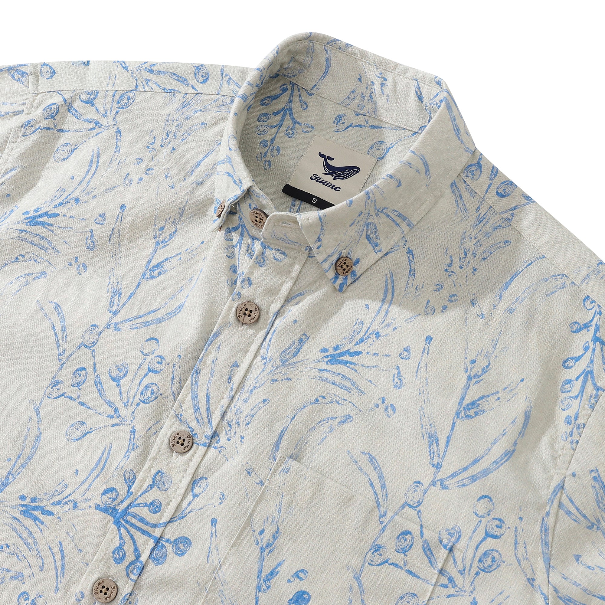 Long Sleeve Hawaiian Shirt For Men The Transylvanian Estate 100% Cotton Button-down Aloha Shirt