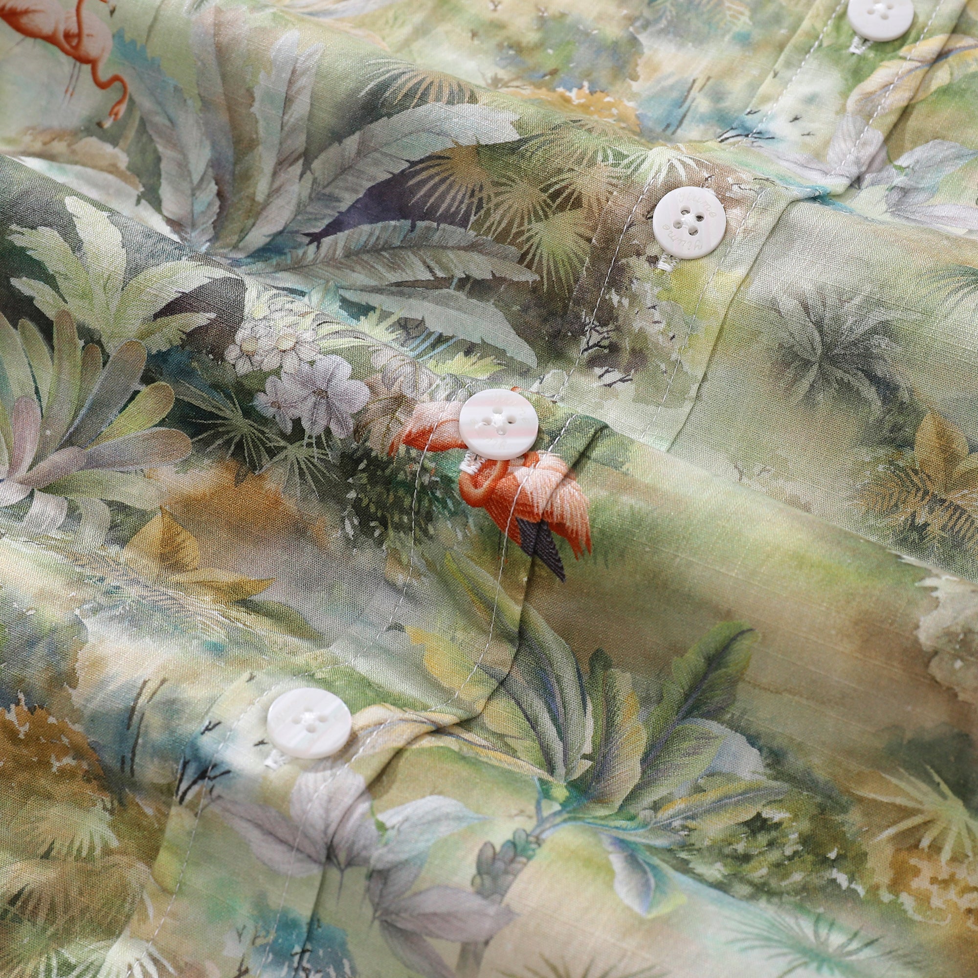 Tropical Hawaiian Shirt For Men Exotic Charm Print Cotton Button-down Short Sleeve Aloha Shirt