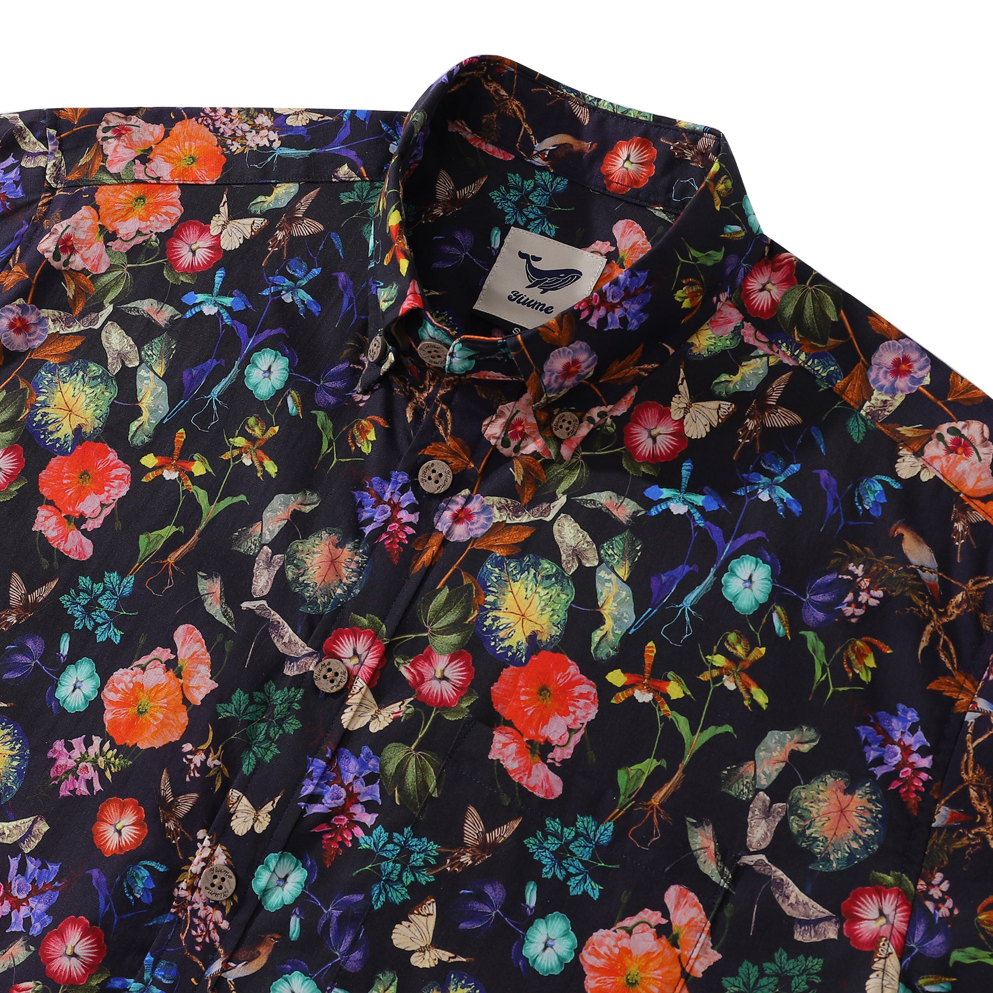 Hawaiian Shirt For Men Floral Whispers Button-down Shirt Short Sleeve 100% Cotton Shirt