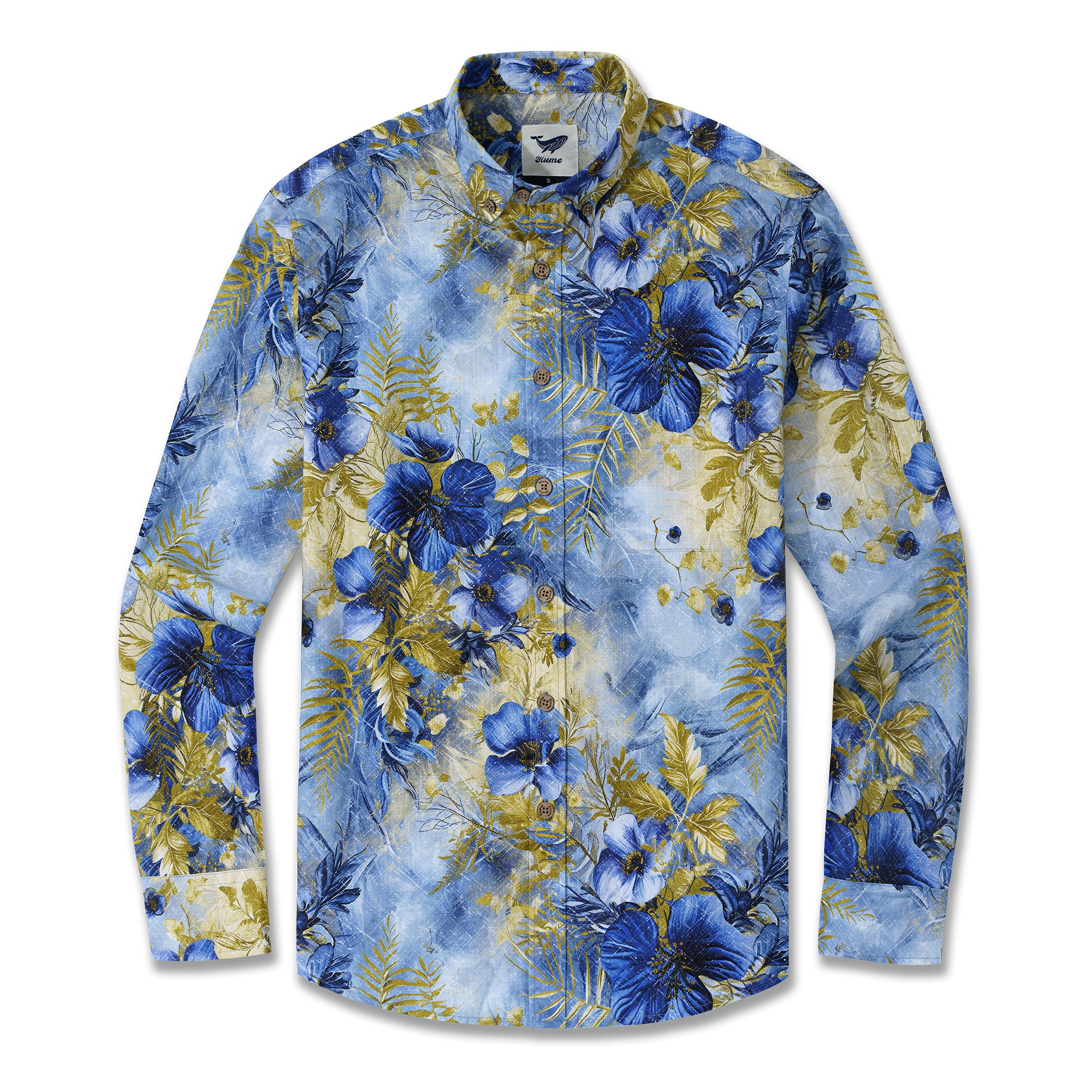 Mens long sleeve hawaiian dress shirts on sale