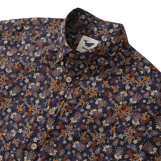 Hawaiian Shirt For Men Garde Button-down Shirt Short Sleeve 100% Cotton Shirt