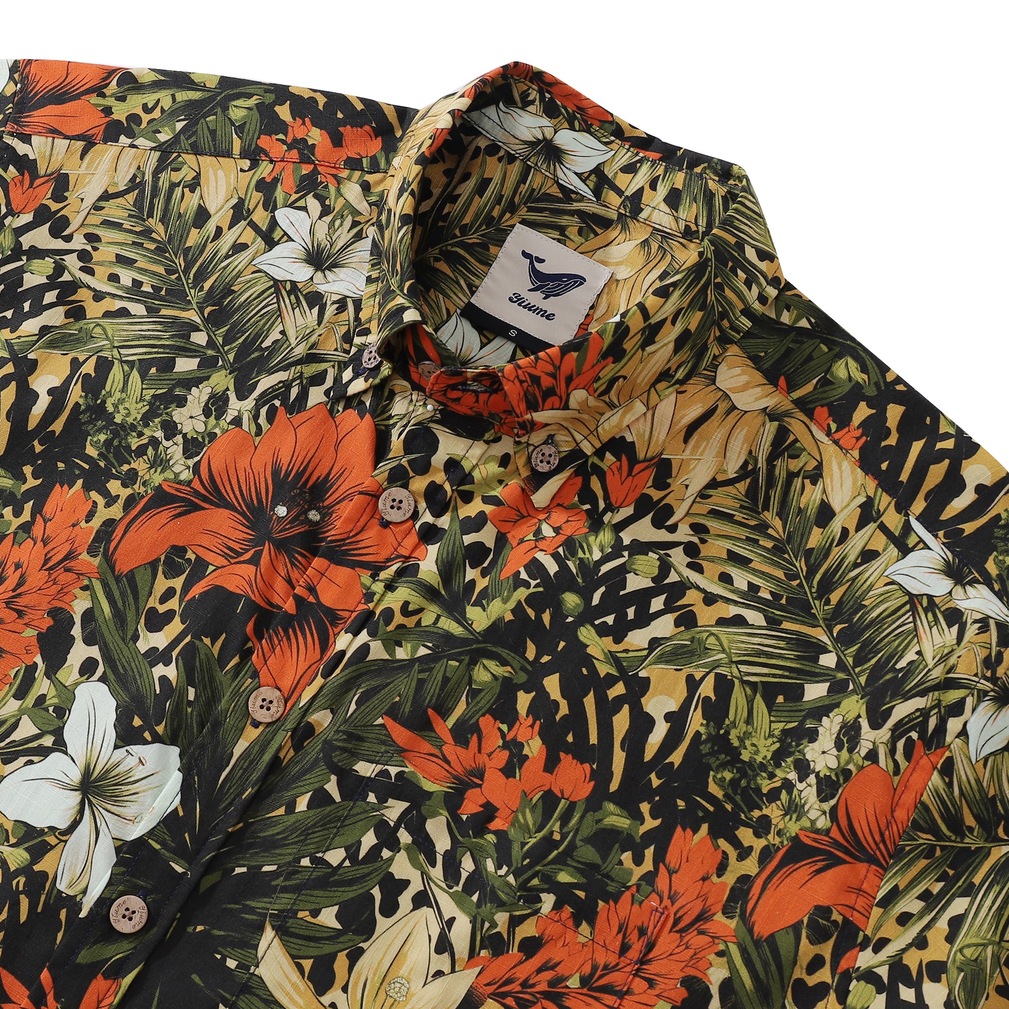 Hawaiian Shirt For Men Tropical Rhythm Button-down Short Sleeve 100% Cotton Shirt