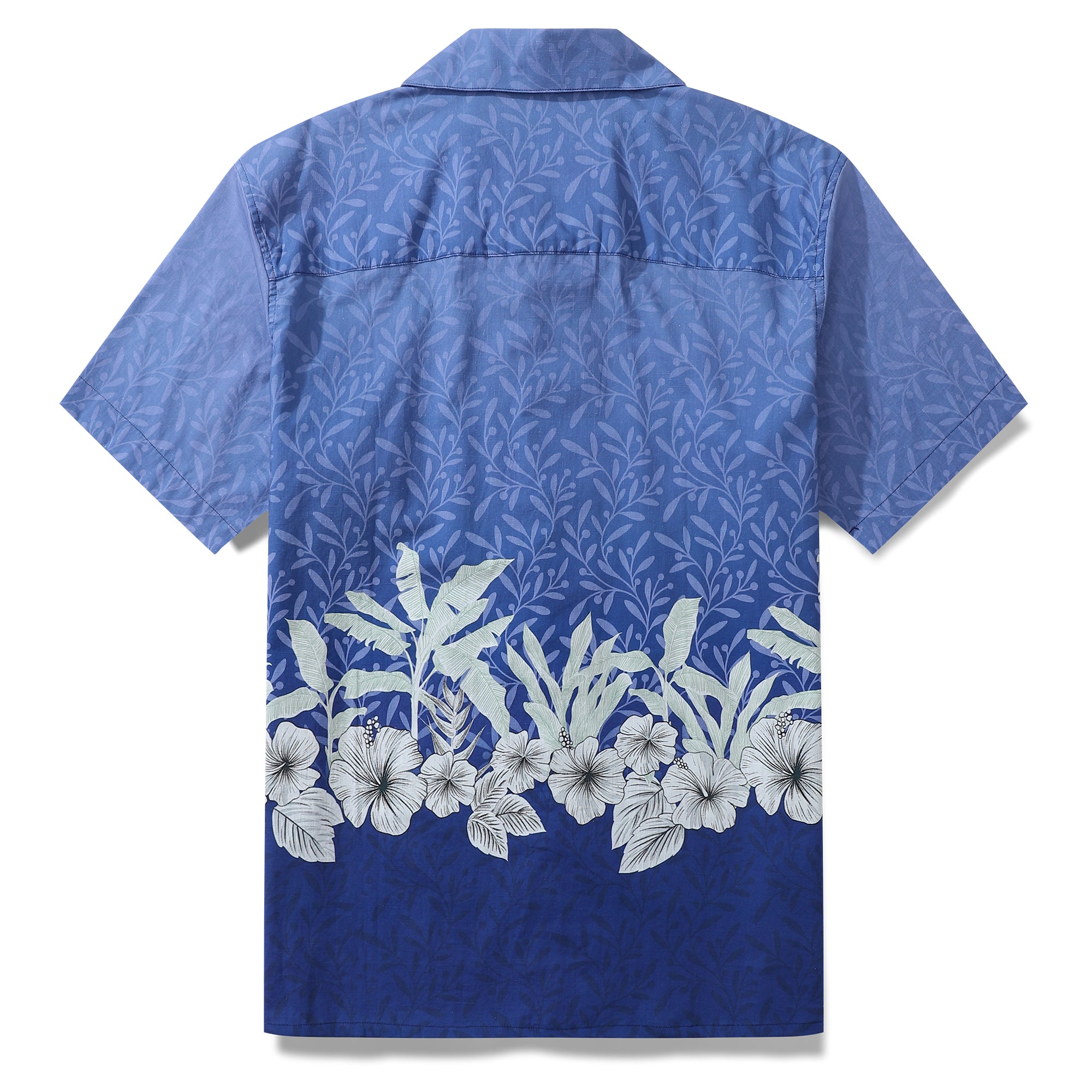 Hawaiian Shirt For Men Summer Jungle Shirt Camp Collar 100% Cotton