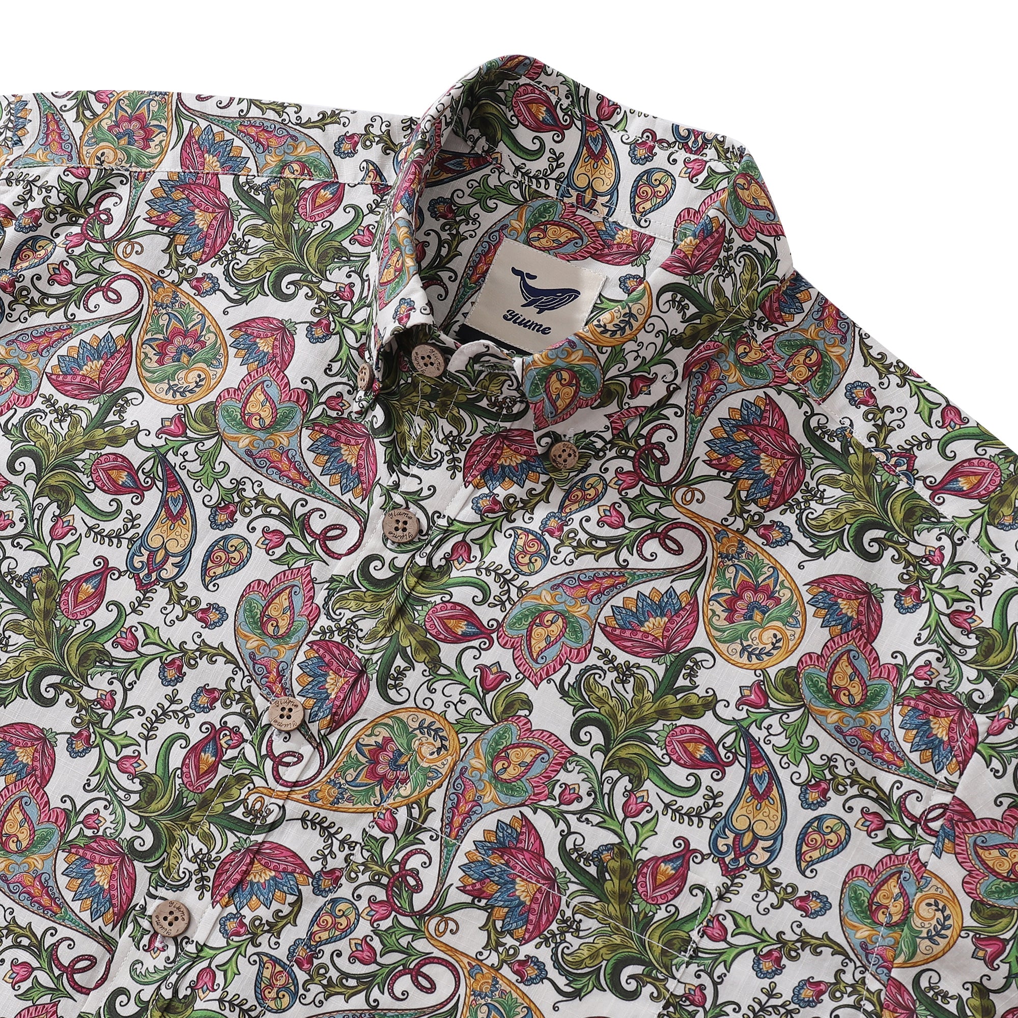 Hawaiian Shirt For Men Sophisticated Botanical Romance Button-down Shirt Short Sleeve 100% Cotton Shirt
