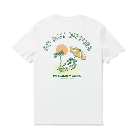 Hawaiian Tee For Men Do not Disturb By Loindaflow Tee Crew Neck 100% Cotton - WHITE