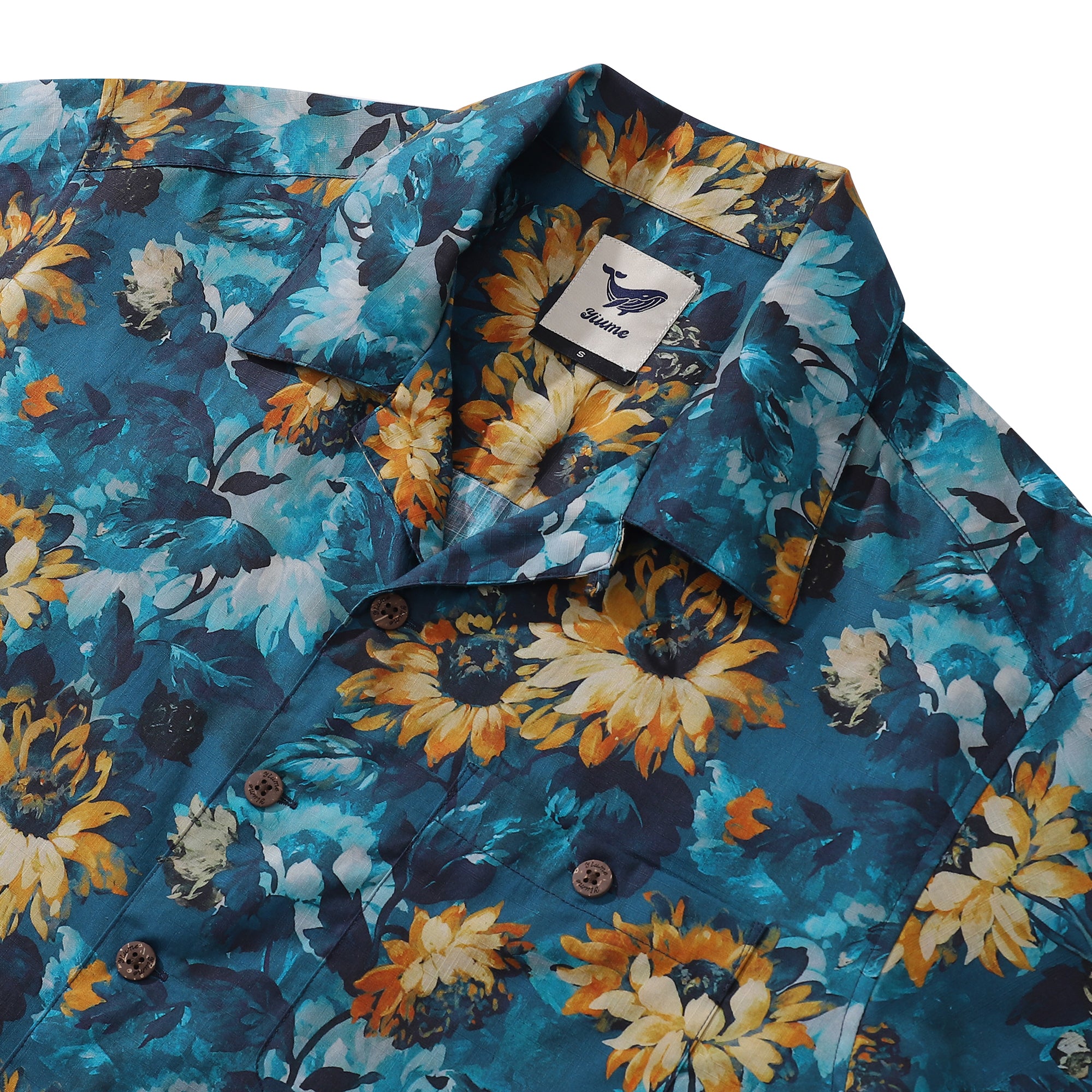 Hawaiian Shirt For Men Bloom towards the Sun Shirt Camp Collar 100% Cotton