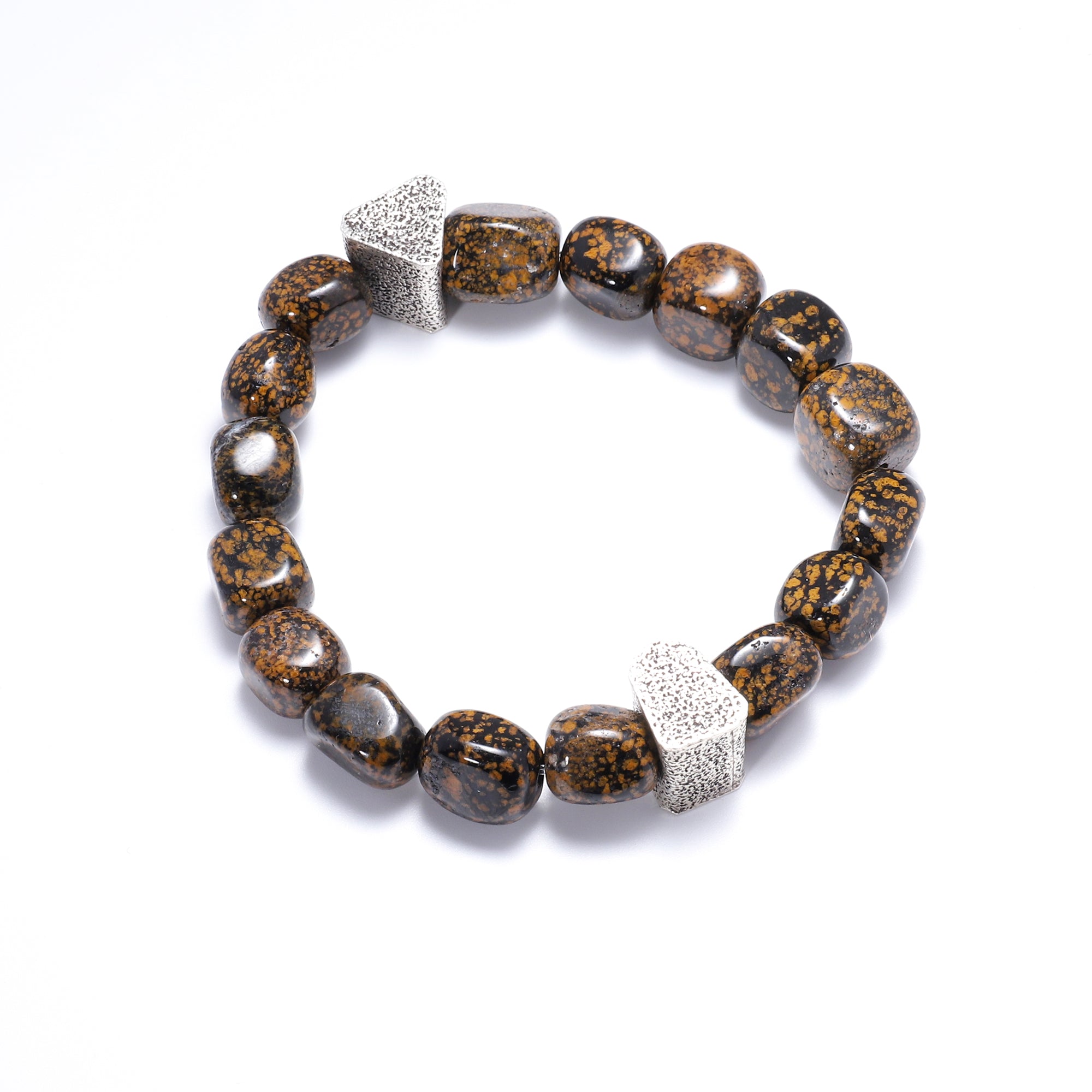 Natural Stone Bracelets for Men - 10mm Volcanic Stone