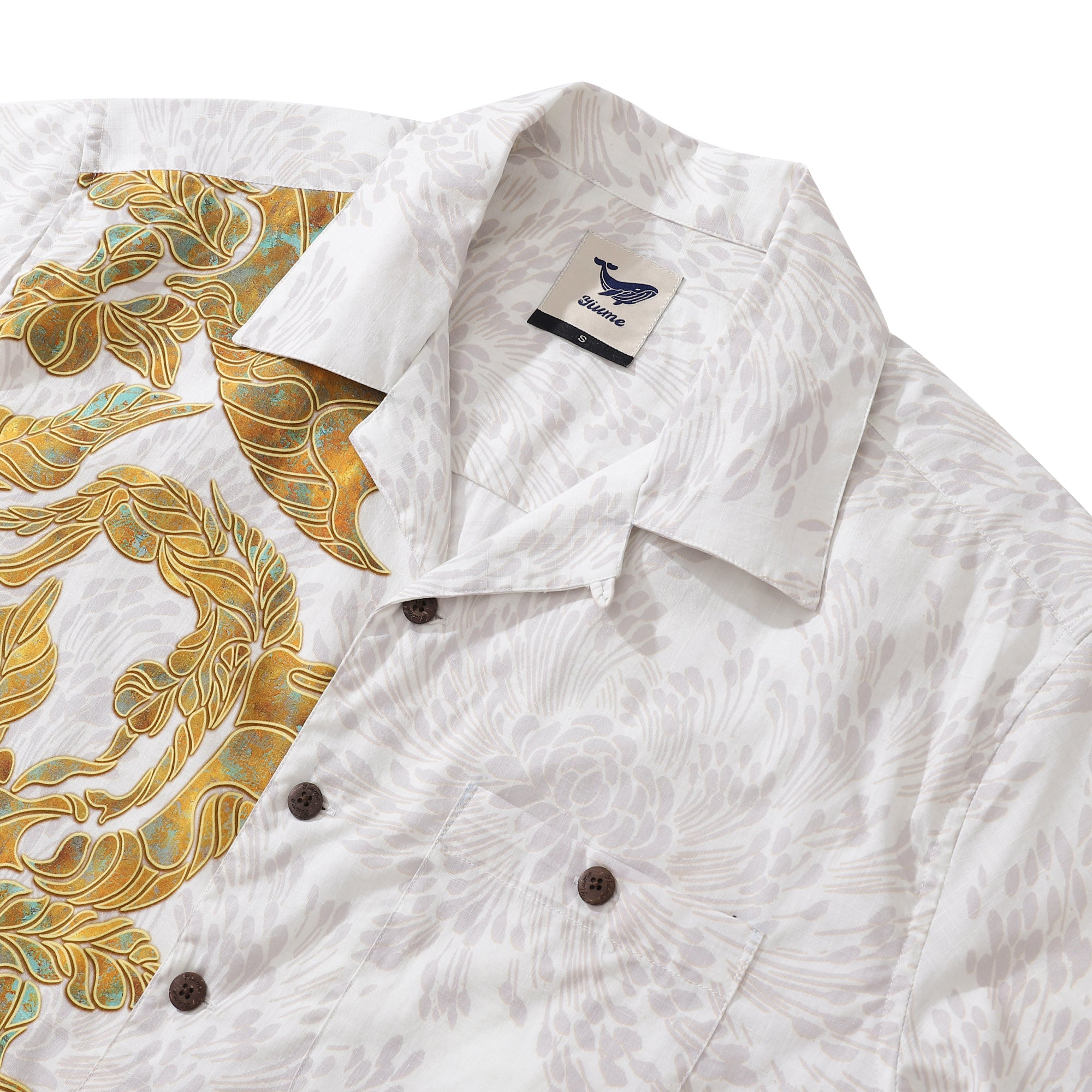 Hawaiian Shirt For Men Gorgeous Pattern Shirt Camp Collar 100% Cotton