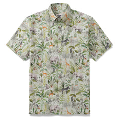 Hawaiian Shirt For Men Jungle Quest By GND Art Studio Button-down Shirt Short Sleeve 100% Cotton Shirt