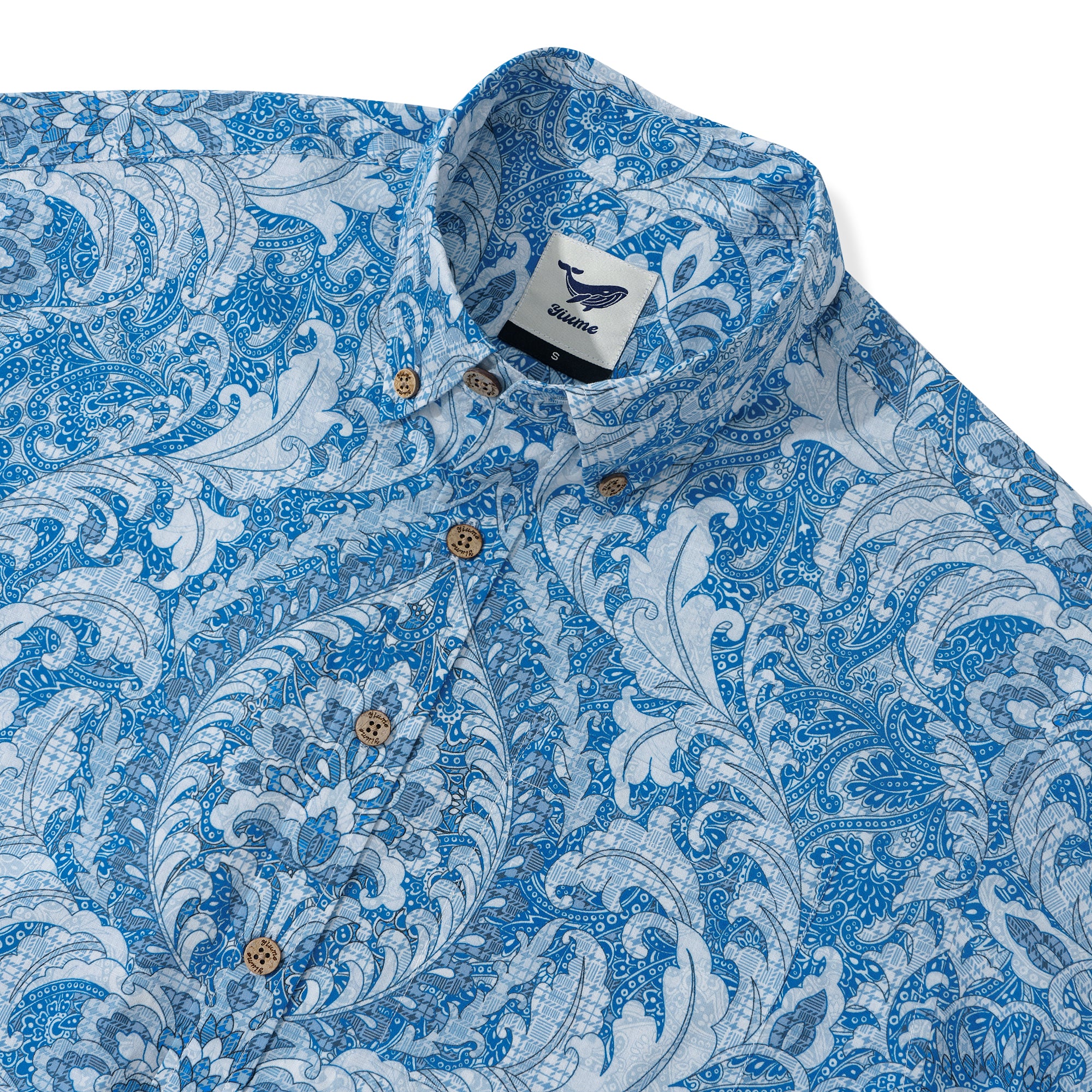 Hawaiian Shirt For Men Cobalt Dream Button-down Shirt Short Sleeve 100% Cotton Aloha Shirt