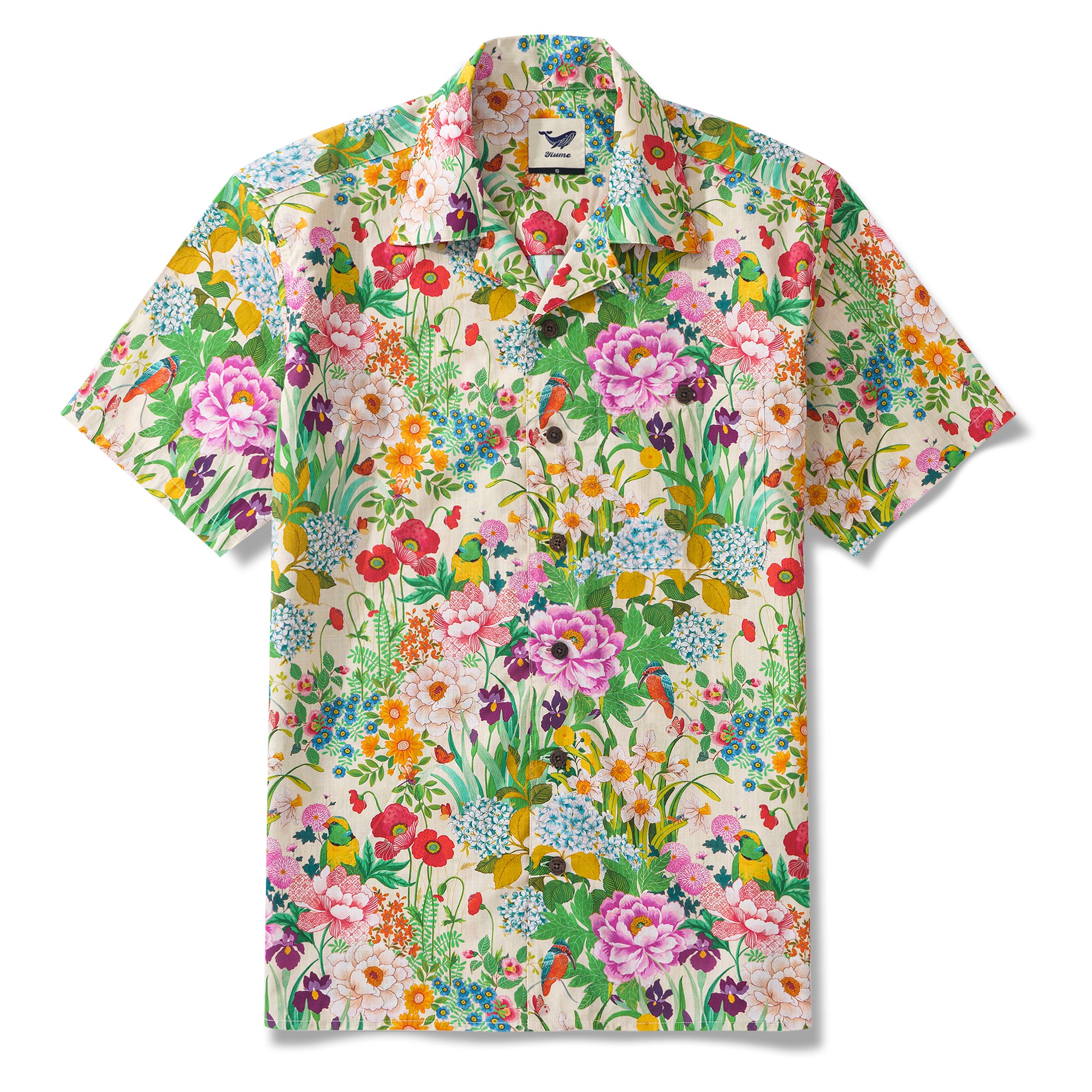 NIWA By Chris Chun 100% Cotton Men's Aloha Hawaiian Short Sleeve Camp Collar Shirt