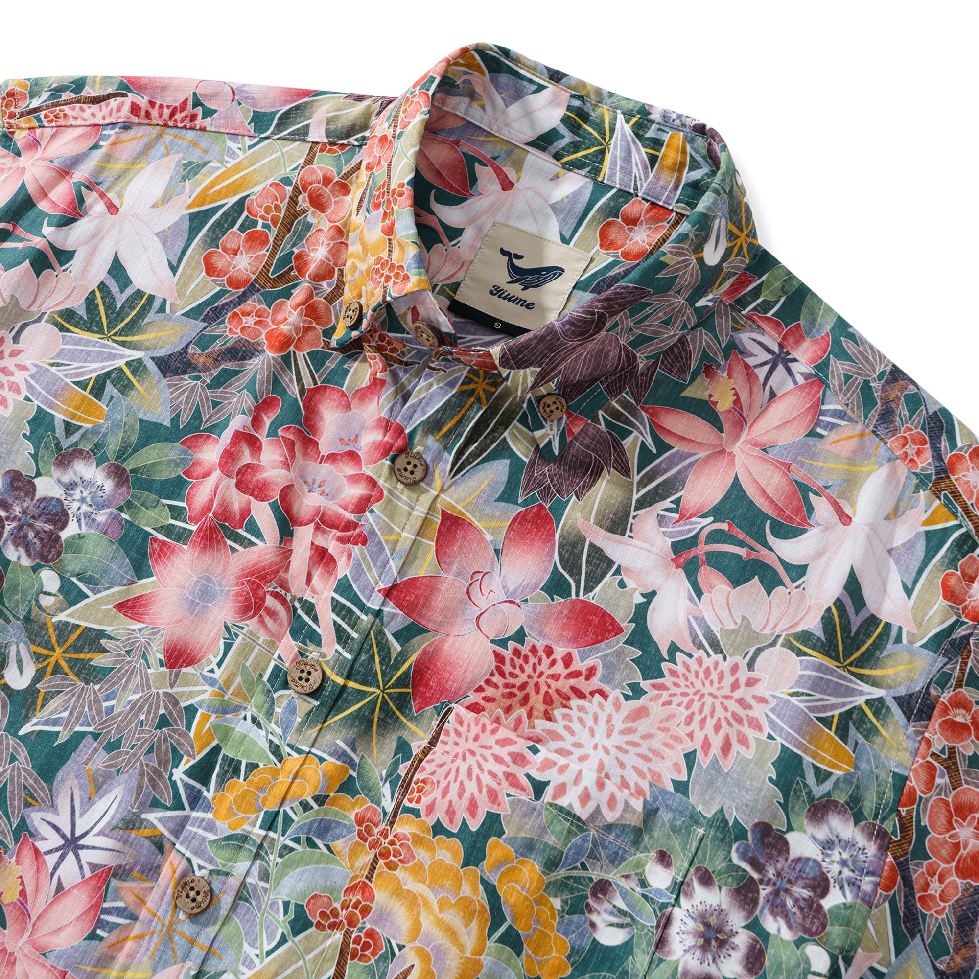 Hawaiian Shirt For Men Sakura Blossom Button-down Shirt Short Sleeve 100% Cotton Aloha Shirt